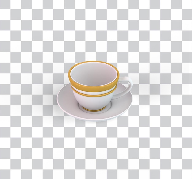 Turkish coffee cup from the right side – Free PSD Template for Download