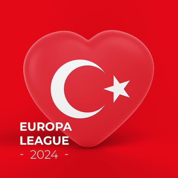 Free PSD turkiye heart