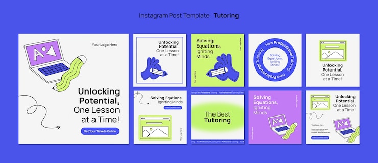 Free PSD tutoring service instagram posts