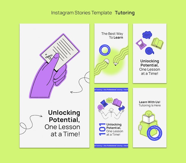 Free PSD tutoring service instagram stories