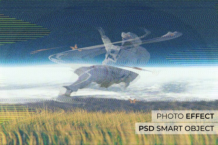 Free PSD tv flicker photo effect