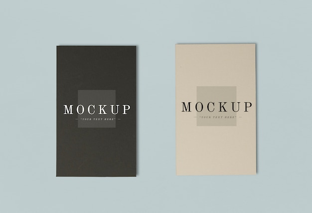 Free PSD two colors of name card mockups