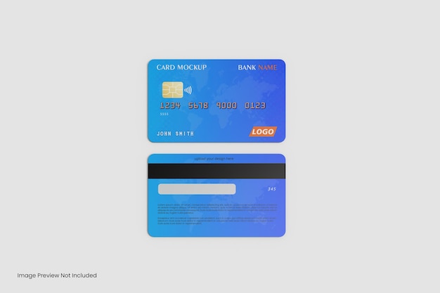 Two credit card mockup 3d redering