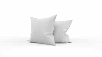 Free PSD two grey cushion isolated