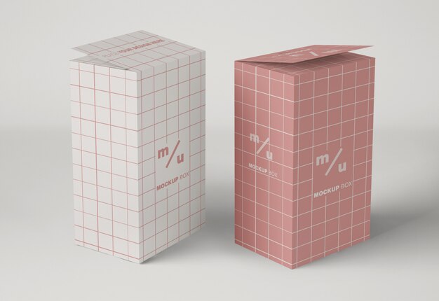 Download Tall packaging box mockup template | Premium PSD File