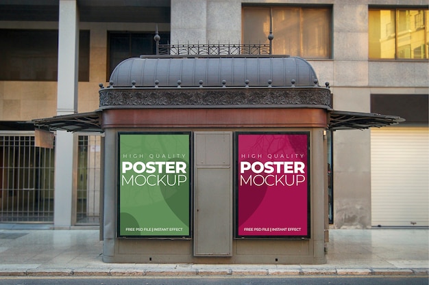 Two Urban Posters Mockup – Free PSD Template