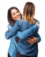 Free PSD two women hugging