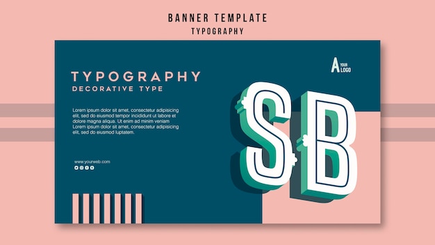 Typography banner template