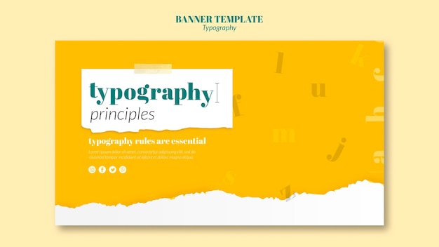 Typography service banner template