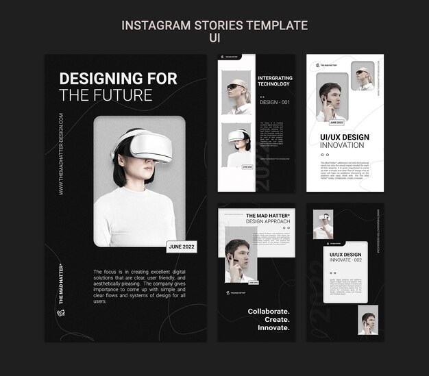 Ui design template of instagram stories