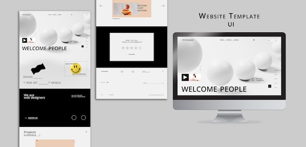 Free PSD ui ux website page design template