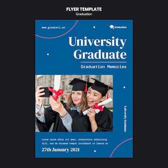 University graduate flyer template