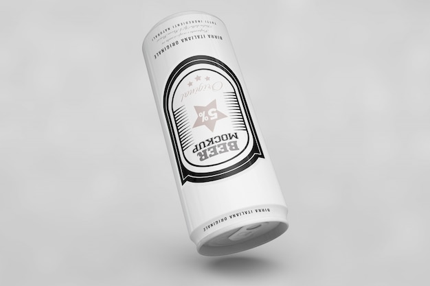 Upside down beer can mock up – Download Free Stock Photo