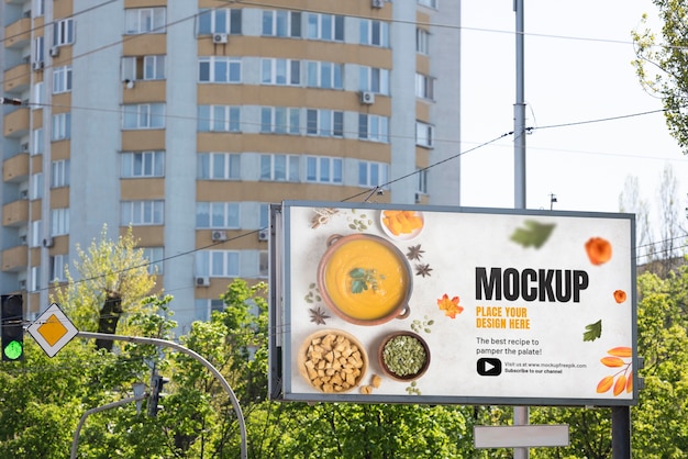 Urban advertising outdoor mockup