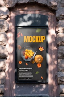 Urban advertising outdoor mockup