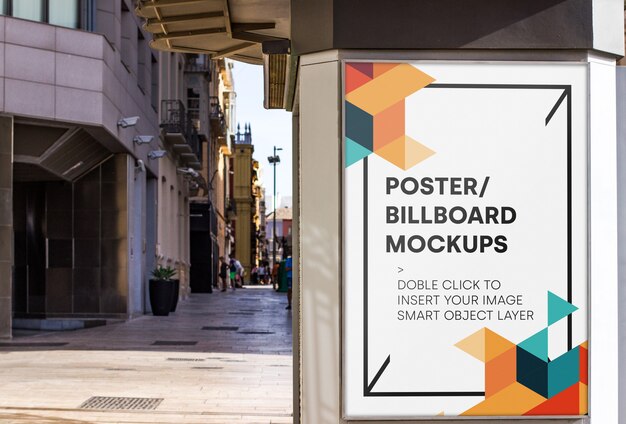 Urban billboard mockup