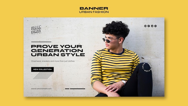 Urban fashion banner template