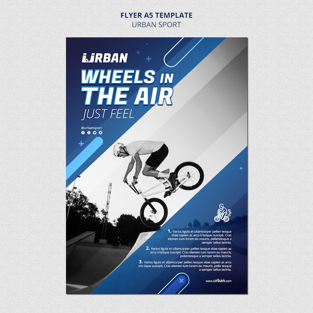 Urban sport flyer template