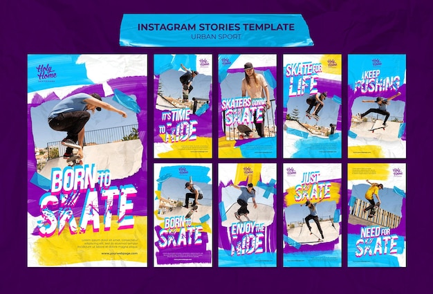 Free PSD urban sport insta story design template