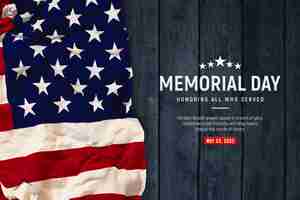 Free PSD usa memorial day 3d social media template