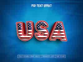 Free PSD usa text effect