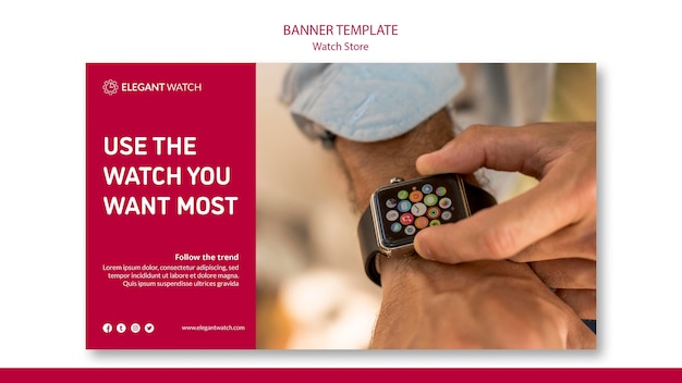 Use the watch you want most banner template