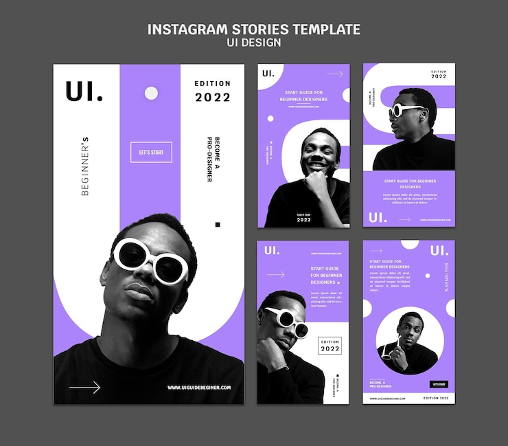 Free PSD user interface design instagram stories