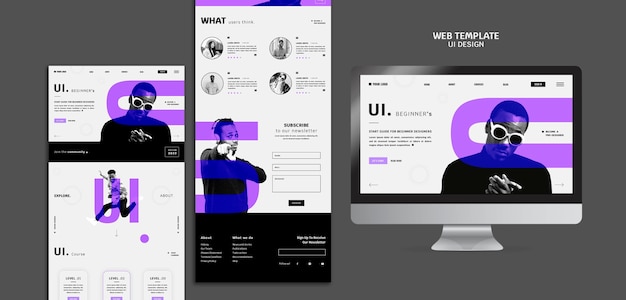 User interface design web template