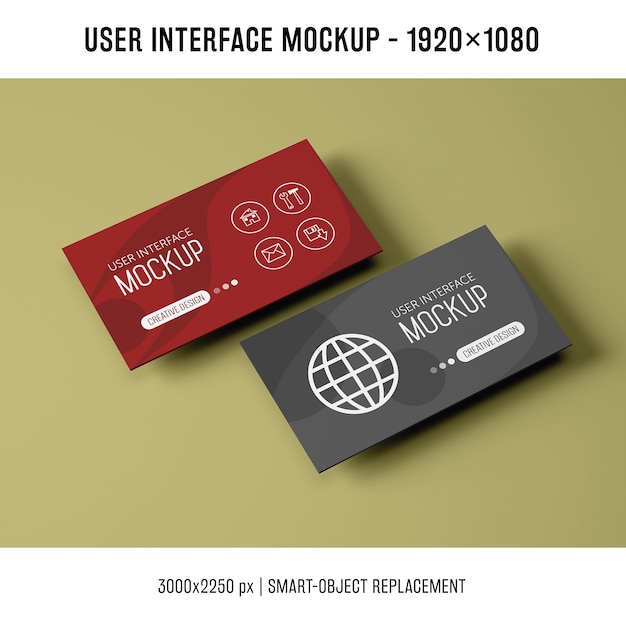 User interface mockup