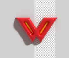 Free PSD v branding identity corporate 3d render company letter logo