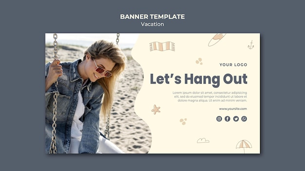 Free PSD vacation ad banner template