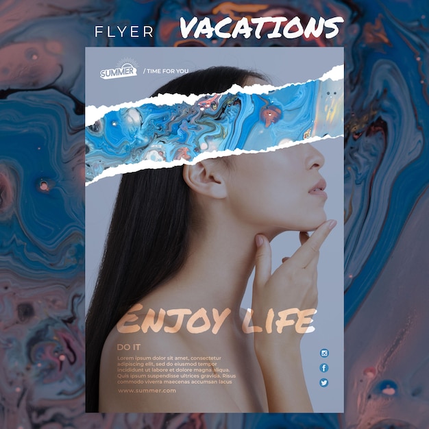 Vacation concept flyer  template