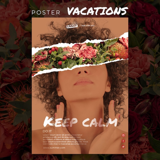 Vacation concept poster template