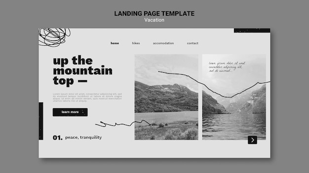 Vacation offer landing page