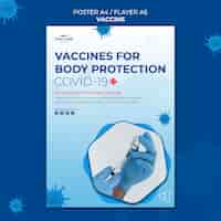 Free PSD vaccine poster template