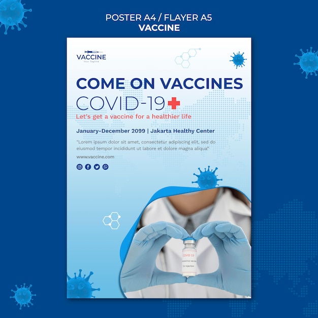 Vaccine poster template