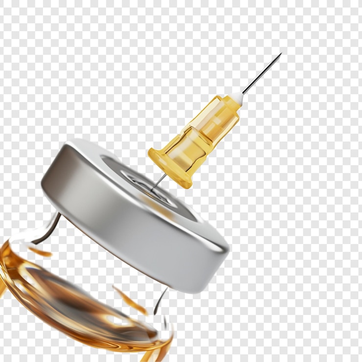 Free PSD vaccine vial and syringe medical injection healthcare immunization