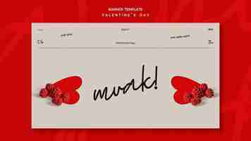 Free PSD valentine day banner template