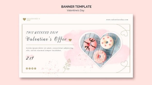 Valentine day banner template