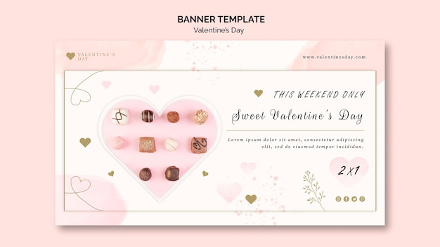 Free PSD valentine day banner template