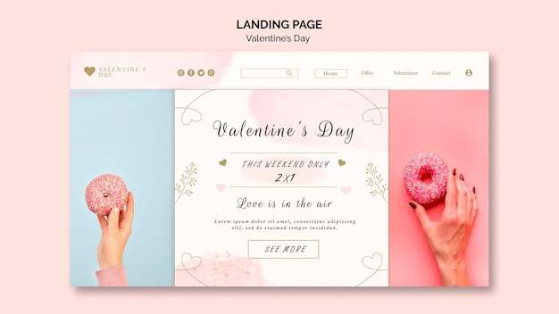 Valentine day landing page