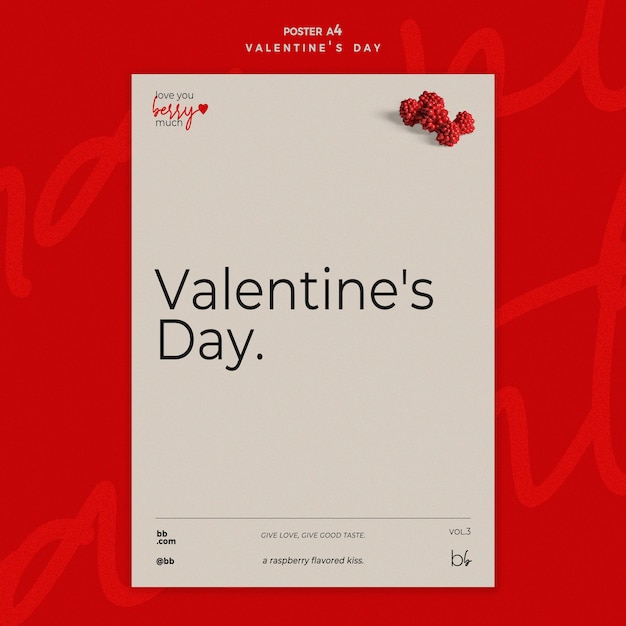 Free PSD valentine day poster template