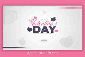 Free PSD valentine day and super sale web banner template