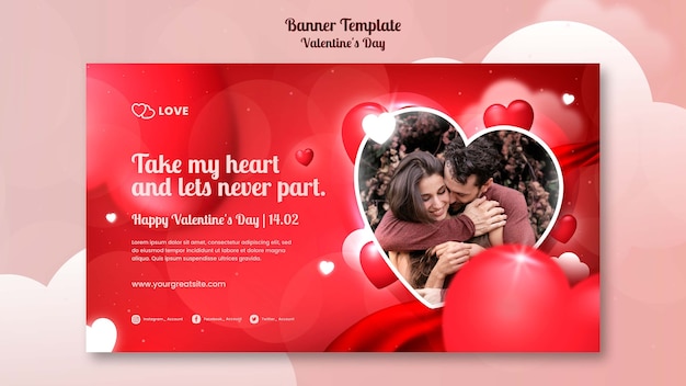 Valentine's day banner template