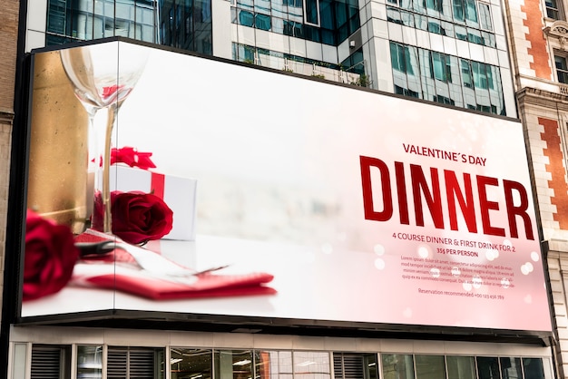 Valentine's day billboard mock-up