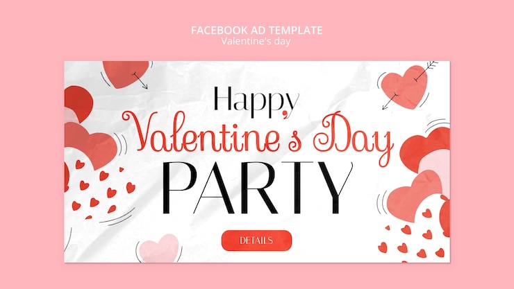 Free PSD valentine's day celebration facebook template