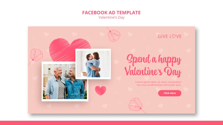 Free PSD valentine's day celebration facebook template