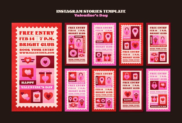 Valentine's day celebration instagram stories