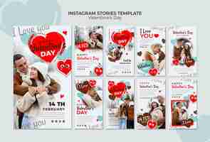 Free PSD valentine's day celebration instagram stories