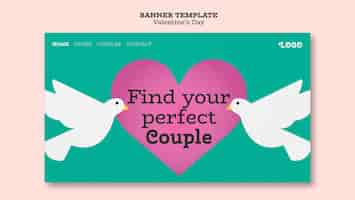 Free PSD valentine's day celebration landing page template